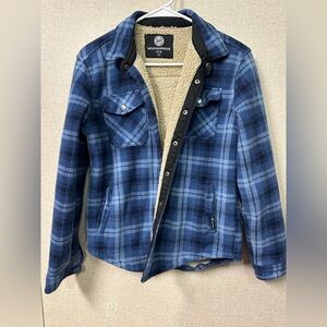 Weatherproof Navy and Cream Sherpa-Lined Jacket